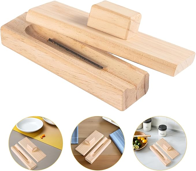 BETOOKY 2pcs Stainless Steel Chestnut Sheller and Pecan Cracker Set with Wooden Handle, Manual Nut Cracking Tool for Macadamia and Walnut, Kitchen Specialty Gadget for Home Cooking