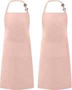 Syntus Apron for Men Women, Adjustable Cooking Kitchen Chef Aprons with 2 Pockets, Cotton/Polycotton/Polyester