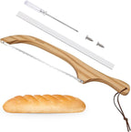 RAPSAKEMOH Sourdough bread knife, Bread slicer for homemade bread,15.7" Serrated, Bow Design, Easy Cutting, Suitable for More Foods