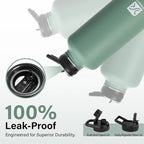 DYSANKY Insulated Water Bottle | Thickened Stainless Steel for Gym and Hiking with Straw, Carrier Bag, Handle Strap | BPA-Free 87 oz
