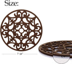 ME.FAN Trivets for Dishes/Pots/Pans, 3 Pcs Silicone Mats, Flexible/Durable/Non Slip Hot Pads to Protect Table and Counter Top (Coffee)