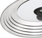 WRINGKIT 2 Pack Universal Lids for Pots Pans, Stainless Steel Replacement Frying Pan Cover with Heat Resistant Knob, Heavy Duty Skillets Cover, Fit 9, 10 Inch Cookware