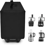 Cover for BLACK+DECKER and KitchenAid 7-8 Cup Food Processor, Heavy Duty Waterproof Dustproof Food Processor Protective Case Cover, Accessories for BLACK+DECKER Food Processors (Black)