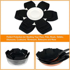 BYKITCHEN Larger & Thicker Pan Protectors, Set of 12 and 3 Different Sizes, Felt Pot Pan Separators, Pan Dividers Pads for Stacking and Protecting Your Cookware