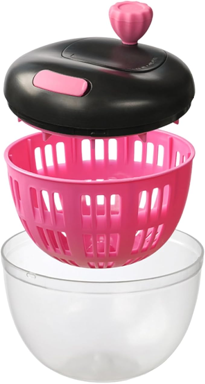 Salad Spinner - Salad Washer Spinner and Dryer, Colander Strainer Food Washing Bowl, Stable Kitchen Tool, Efficient Veggie Prep | Kitchen Home Travel For Draining Cooking Picnic Use