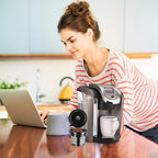 Reusable K Cups, Universal Fit Reusable Coffee Filters with Food Grade Stainless Steel Mesh Eco-Friendly Coffee Pods, for 1.0 and 2.0 Brewers (4)