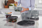 Rubbermaid EasyFindLids Food Storage Containers with SilverShield Antimicrobial Protection, 42-Piece Set, BPA-Free, Grey