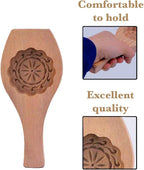 Killer's Instinct Outdoors Carved Round Wooden Mould Press Mooncake Mold Middle Eastern Cookie & Cake Mold 2-1/2" Diameter 1/2" Depth Maamoul Cookie Spoon