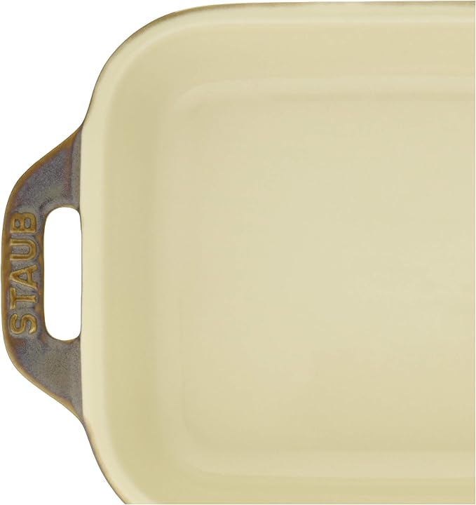 staub Dish 40511-880 Rectangular Dish, Antique Gray, 5.5 x 4.3 inches (14 x 11 cm), Ceramic Au Gratin Dish, Oven Safe and Microwave Safe