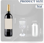 Plastic Wine Glasses, Plastic Goblets Vintage Style Cordial Unbreakable Drinking Glasses, Reusable Drinkware for Wedding Reception, Grand Event Party Supplies (100, Transparent)