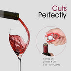 GOBETTER 2 Pcs Wine Foil Cutter Magnetic Design, 4 Stainless Blades Foil Remover Wine Bottles Opener Accessory, Removes Foil Top Effortlessly for Wine Lovers, Red