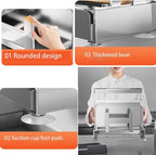 Multifunctional Cutting Board, Knife Drying Rack Kitchen Countertop Pot Lids Organizer, Knife Block Holder with Drain Tray Utensil Holders Bakeware Cookware Chopping Board Storage Stand