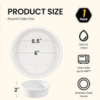 SJ 6 Inch Silicone Round Cake Pan with Metal Reinforced Frame 1Pack, Nonstick Silicone Cake Mold for Baking Suitable for Making Layers, Cheese & Chocolate Cakes