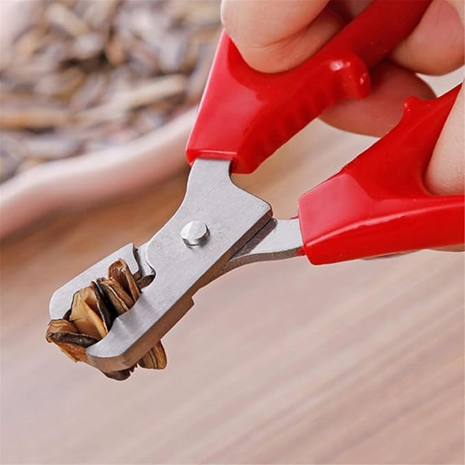 Red Melon Seed Cracker Plier, Sunflower Seeds Plier Opener - Seed Cracker Sheller Opener Peeling Pliers for Melon Seeds, Small Nuts, Specialty Tools and Gadgets Kitchen Utensils and Gadgets