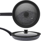 Universal Lid for Pots,Pans and Skillets - Tempered Glass with Heat Resistant Silicone Rim Fits 10.5", 11" and 12" Diameter Cookware,Black