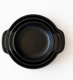Santo Banko Ware Au Gratin Dish, Small, For One Person Capacity: 9.5 fl oz (270 ml), Heat Resistant, Oven-safe, Direct Fire, Microwave Safe, Dishwasher Safe, Stackable, Black, Made in Japan