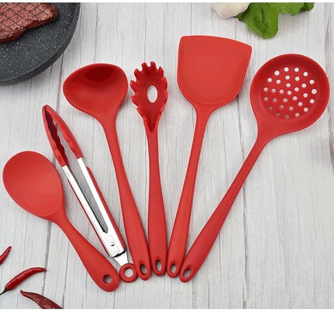 Kitchen Utensils Set Non-stick Kitchenware Cooking Tools Spoon Soup Ladle Spatula Shovel Accessories(D)