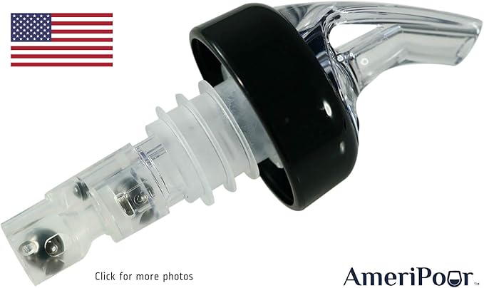 Measured Pourer - Liquor Bottle Pourers - Collared - (3pk) Made 100% In The USA. Bar Spouts That Don't Leak - No Cracks, Just A Perfect Cocktail Pour Everytime. Great for Wine Too! (.75)