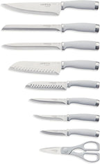 Hampton Forge Epicure Cool 15Pc Block Set, 6.70 LB, Taupe/Grey