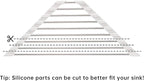 Tomorotec Triangle Roll-Up Dish Drying Rack Sink Corner Small Foldable Stainless Steel Over The Sink Multipurpose Kitchen Drainer Caddy Organizer Storage Shelf Holder (Coconut Milk White)
