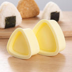 Homoyoyo Sushi Making Kit 6pcs Triangle Onigiri Rice Ball Molds DIY Tools Set Yellow Convenient Kitchen Gadgets for Bento Lunch and Home Cooking
