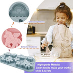 2 Pack Unicorn Molds Silicone 8 Cavity 3D Flying Unicorn Themed Baking Mould Tray with Cartoon Rainbow Meteors Sun for Kids' Party Chocolate Cake Topper Dessert Mousse Pastry Handmade Soap Crayons