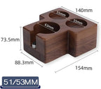 Walnut Wood Coffee Filter Holder, Espresso Tamper Mat Stand, Coffee Maker Support Base Rack, Barista Accessories(Blue)