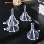 6Pcs Mini Clear Plastic Funnel for Bottling Cosmetics, Liquids, and Oil Filling - Small Funnel for Easy Transfer of Essential Oils and Perfumes, Specialty Tools Gadgets