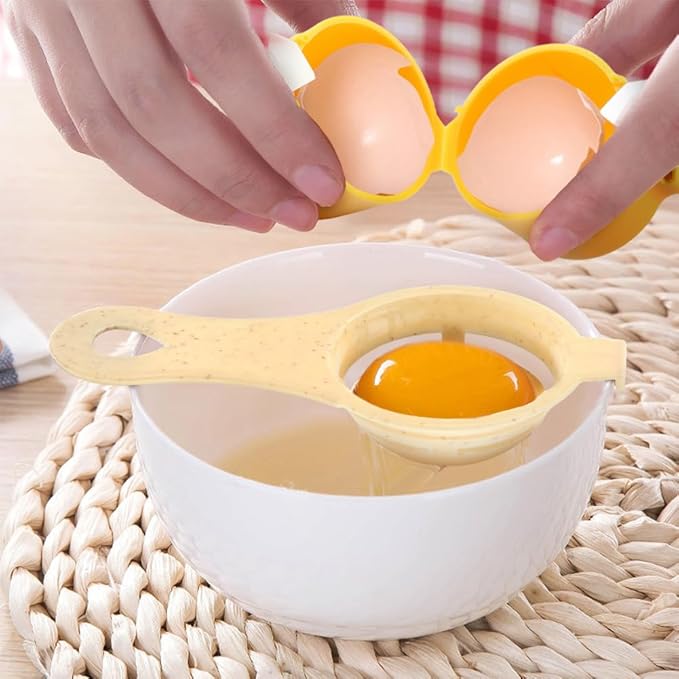 3pcs Egg Shell Opener & 1 Egg Separators,Handheld Egg Cracker Tool for Rawegg,Eggshell Cutter Hard Boiled Egg Breaker Yolk White Separator for Cooking Camping Kitchen Gadget
