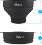 The Original Salbree Microwave Popcorn Popper Machine, Silicone Popcorn Maker, Collapsible Microwavable Bowl - Hot Air Popper - No Oil Required - The Most Colors Available (Black)