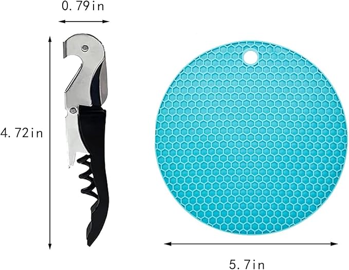 Bottle Opener for Arthritic Hand,Jar Opener for Old People, Children, Women, Those with Weak Hands,Multifunctional Kitchen Gadgets (04-Blue)
