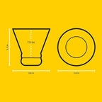JoyJolt Hue 7.5oz Martini Glasses, Cocktail Glassware Set of 6, Colored Glass Base, Stemless Drinking Glasses for Margarita, Bar, Shrimp Cocktail, Juice