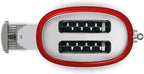 SMEG 2 Slice Toaster with 6 Presets and Defrost Function and Removable Crumb Tray TSF01RDUS, RED