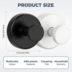 Suction Cup Hooks for Wreaths on Glass, 2025 New No Drill Suction Cup Hooks for Shower, Wreath Hanger Holder for Front Door, Upgraded Towel Hooks for Window Bathroom Mirrors (4, Black)