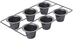 Chicago Metallic 6-Cup Popover Pan, Heavyweight Aluminized Steel with Nonstick Coating, Ideal for Yorkshire Pudding, Muffins, and Popovers