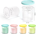 4 Pack Creami Deluxe Pints & Lids, 24oz Family Size XL Cups for Ninja Creami 11-in-1 NC501 NC500 Series Deluxe Ice Cream Maker