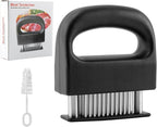 Meat Tenderizer Tool, Stainless Steel Meat Tenderizer With 48 Ultra Sharp Needle Blades, Cooking Gadget for Chicken, Steak, Veal, Pork, BBQ(COLOR:Black)