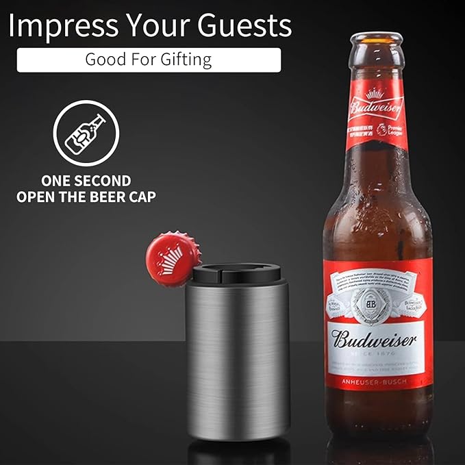 Destapadores De Cerveza Automatic Bottle Opener Premium Beer Bottle Opener Bottle Openers for Seniors,QUICK Fun Bartender Openning Tool for Corkscrew Lid Home Bars Kitchen