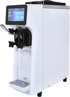 VEVOR Commercial Ice Cream Machine, 1000W Single Flavor Soft Serve Ice Cream Maker, 10.6 QT/H Yield, 4L Hopper & 1.6L Cylinder, Touch Screen, Auto Clean & Pre-Cooling, Countertop Restaurant Snack Bar