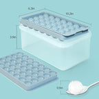 Ice Cube Trays with Lid and Bin, 1.0 IN Small Round Ice Cube Mold for Freezer - Easy Release Stackable Ice Ball Maker for Cocktail, Whiskey and Drinks,BPA-Free(1.0in/70 balls&box)