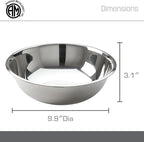 American METALCRAFT, Inc. 3 qt Stainless Steel Mixing Bowl, Silver