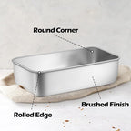 Leonyo 6 Pack Loaf Pans for Baking Bread, 9x5IN Stainless Steel Loaf Pans for Homemade Bread, Meatloaf, Bananas, Brownies, Lasagnas, Dishwasher Oven Safe