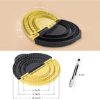 Quesadilla Maker & Tortilla Sealer Tool | 3-in-1 Adjustable Crimper for 10/8/6 Inch Wraps, Burritos, Calzones | Includes Free Cooking Tongs | Detachable, Dishwasher Safe