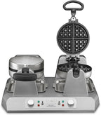 Waring Commercial WW250X Double Side by Side Belgian Waffle Maker, Coated Non Stick Cooking Plates, Produces 50 Waffles Per Hour,120V, 2400W, 5-20 Phase Plug