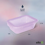 Ello Snap & Nest 10-Piece 4.5 Cup Plastic Meal Prep Set, Reusable Food Containers for Healthy Eating, Freezer, Dishwasher Safe, Berry Fields