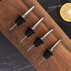 Pafusen 6 Pack Liquor Bottle Pourers, Liquor Pour Spout for Liquor Bottles, Stainless Steel Olive oil Dispenser Spout, Alcohol Pourer Spouts Dust Caps Covers, Sliver