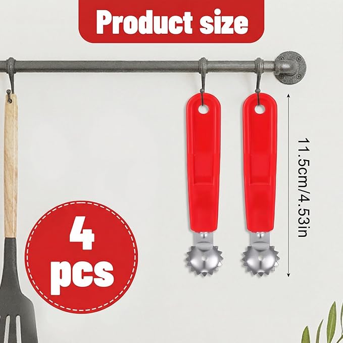 4 Pcs Tomato Corer Tool, Stainless Steel Strawberry Huller Stem Remover, Practical Kitchen Corer For Fruit And Vegetable Baller Dessert Preparation Salad Making