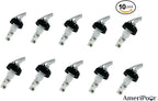 Measured Pourer - Liquor Bottle Pourers - Collared -(10pk) Made 100% In The USA. Bar Spouts That Don't Leak - No Cracks, Just A Perfect Cocktail Pour Everytime. Great for Wine Too! (.50oz)