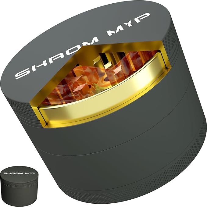 Grinder for Kitchen Spices, 3" Large Size Durable Aluminum Alloy Manual Spice Mills (Black)