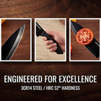 Kitchen Knife Set with Block, 19 PCS High Carbon Stainless Steel Sharp includes Serrated Steak Knives Set, Chef Knives, Bread Knife, Scissor, Sharpener, all in one